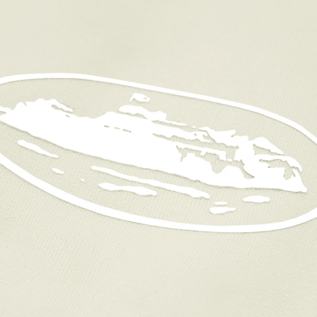 EM Sneakers Corteiz Island Puff Print Zip Hoodie Off White