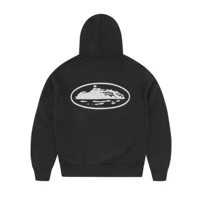 EM Sneakers Corteiz Island Puff Print Zip Hoodie Washed Black 02