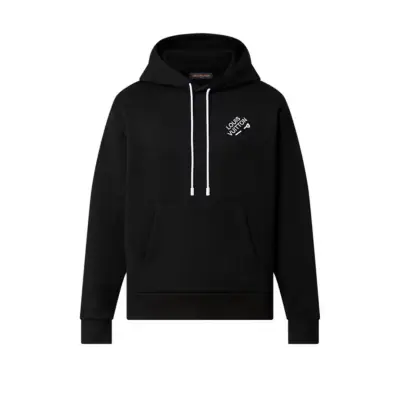 EM Sneakers Louis Vuitton Signature Hoodie With Embroidery Black 01