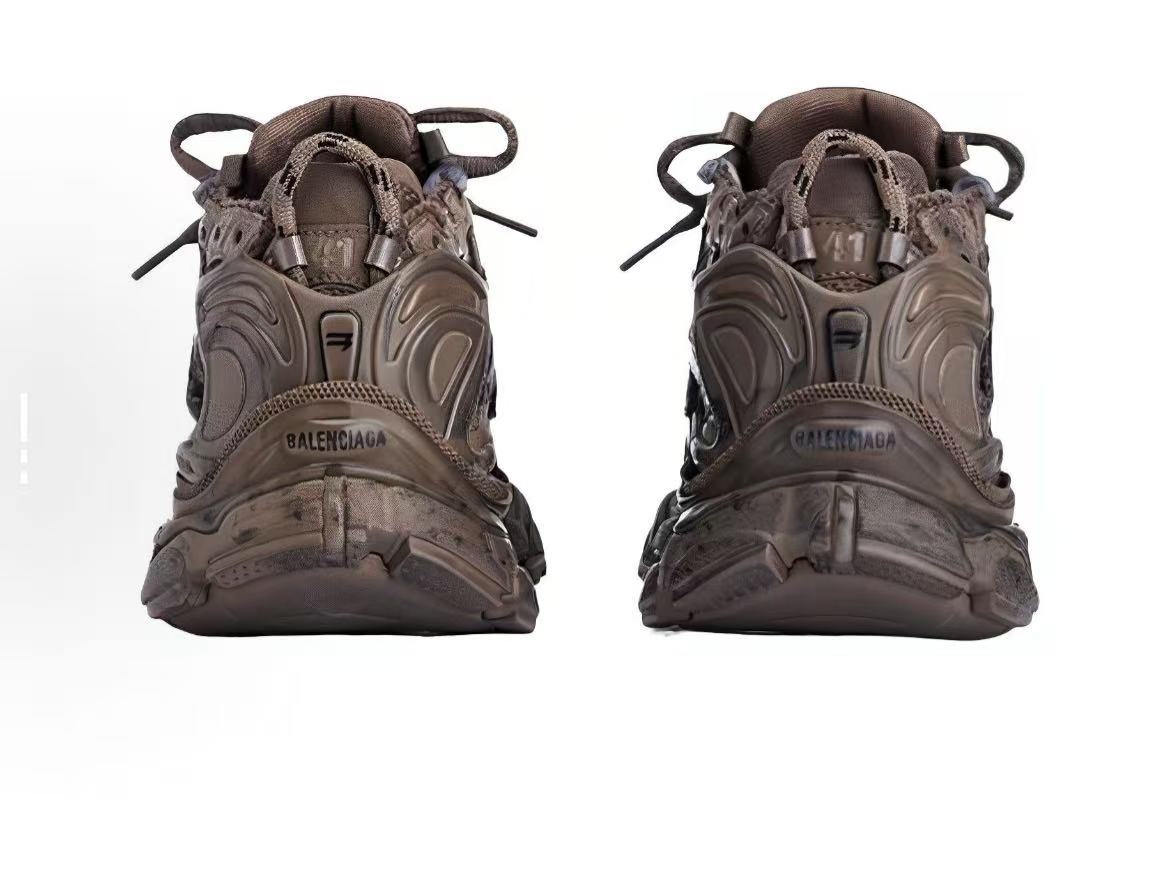 EM Sneakers Balenciaga Runner Sneaker Graffiti Low Top Casual Gray Brown