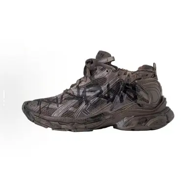 EM Sneakers Balenciaga Runner Sneaker Graffiti Low Top Casual Gray Brown 01