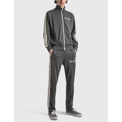 EM Sneakers Palm Angels College Track Sweatpants Dark Grey/White 01
