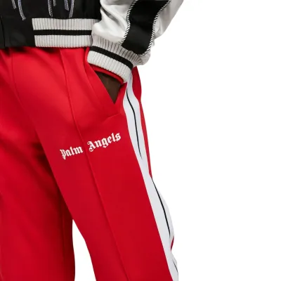 EM Sneakers Palm Angels College Track Sweatpants Red/White 02