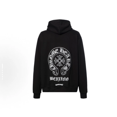 EM Sneakers Chrome Hearts CH Black White Miami Horseshoe Zip Up Hoodie 02