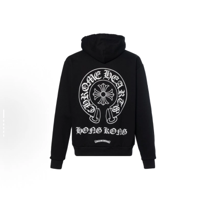 EM Sneakers Chrome Hearts Hong Kong Exclusive Scroll Label Hoodie Black 02