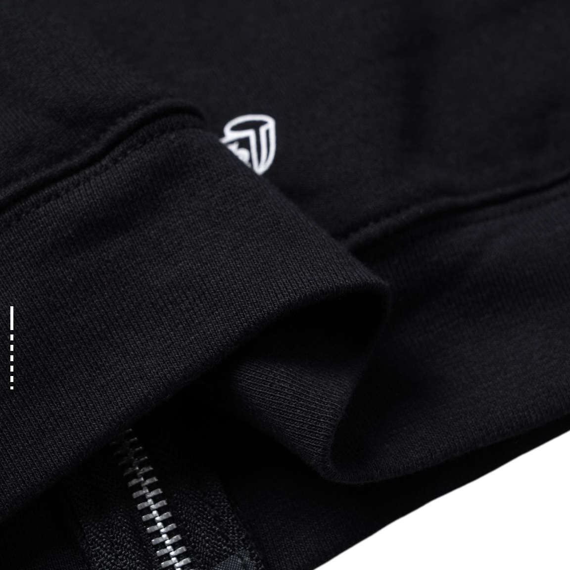 EM Sneakers Chrome Hearts Horseshoe Floral Cross-Sleeve Zip Up Hoodie Black White