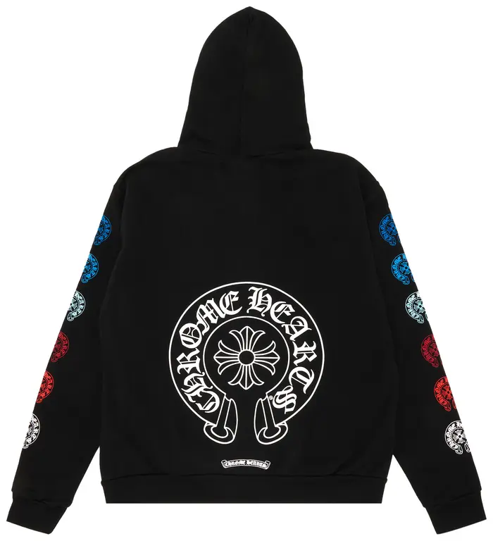 EM Sneakers Chrome Hearts Horseshoe Logo Zip Up Hoodie Black