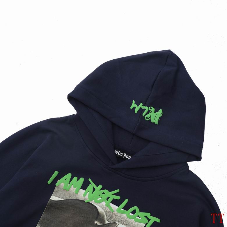 EM Sneakers Palm Angels l Am Lost Hoodie Navy Blue/Green Fluo