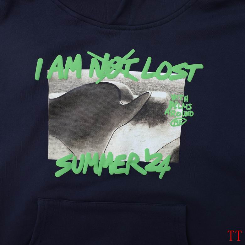 EM Sneakers Palm Angels l Am Lost Hoodie Navy Blue/Green Fluo