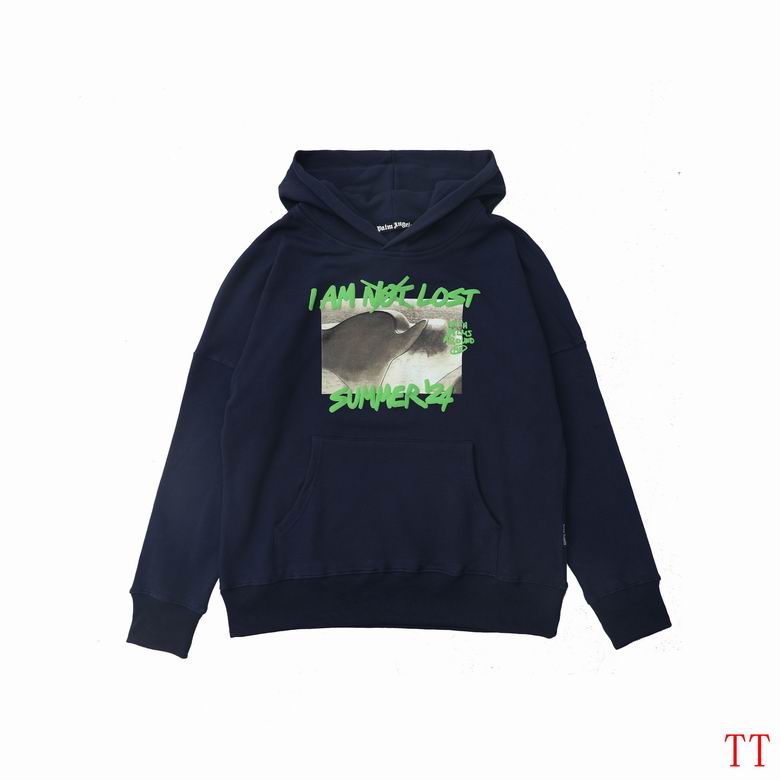 EM Sneakers Palm Angels l Am Lost Hoodie Navy Blue/Green Fluo