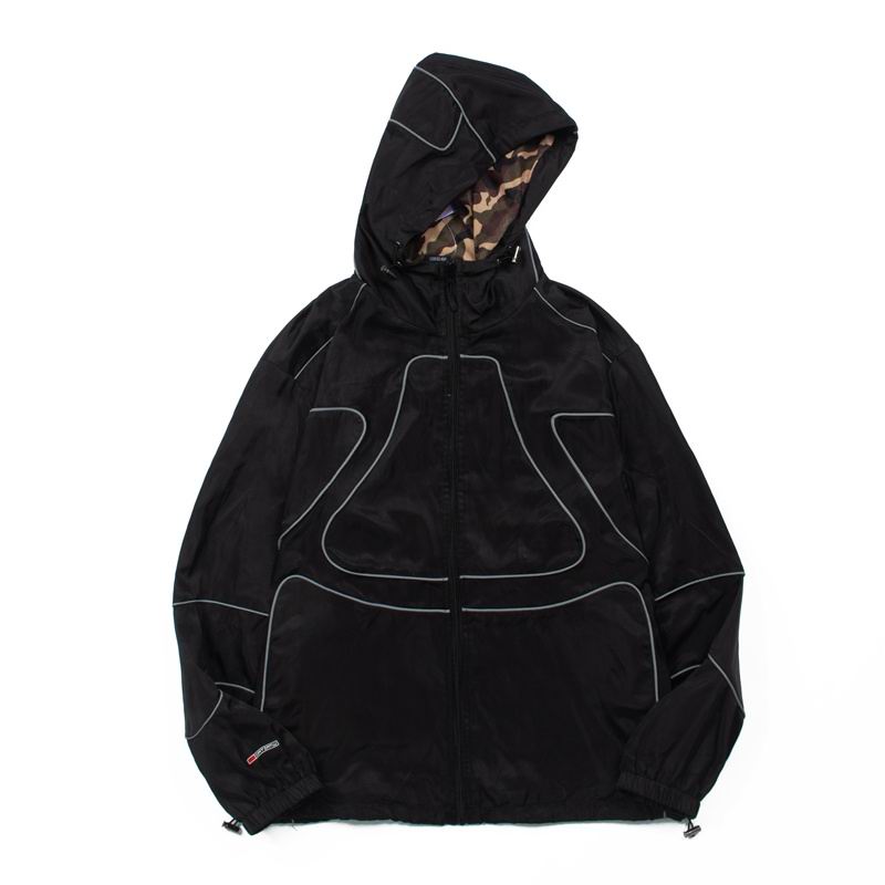 EM Sneakers Corteiz Reflective Windproof Men's Hooded Jacket Black