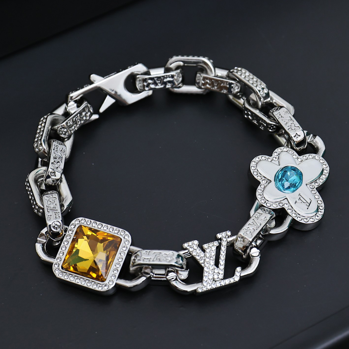 EM Sneakers Louis Vuitton by Tyler, the Creator Paradise Stone Bracelet Silver-color