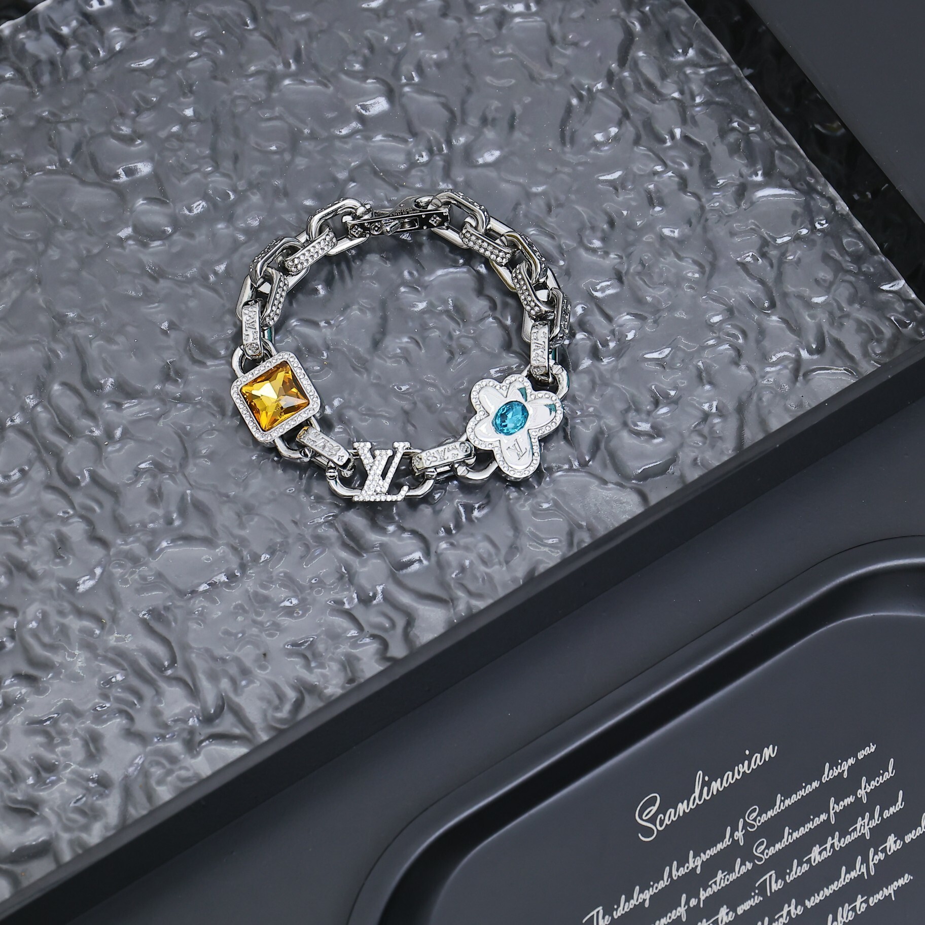 EM Sneakers Louis Vuitton by Tyler, the Creator Paradise Stone Bracelet Silver-color