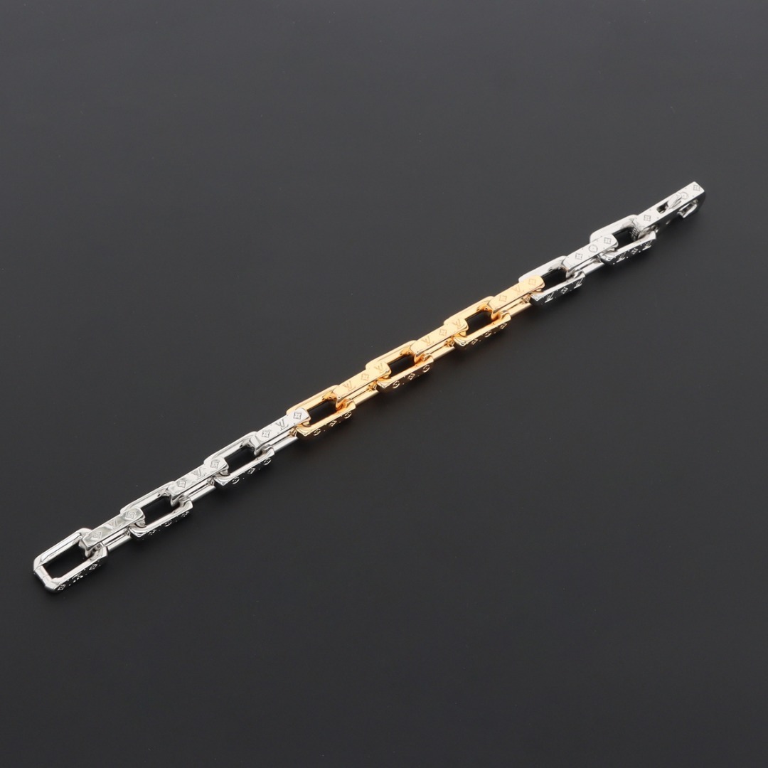 EM Sneakers Louis Vuitton Stainless Steel Metal Bracelets Men's Gold/Silver