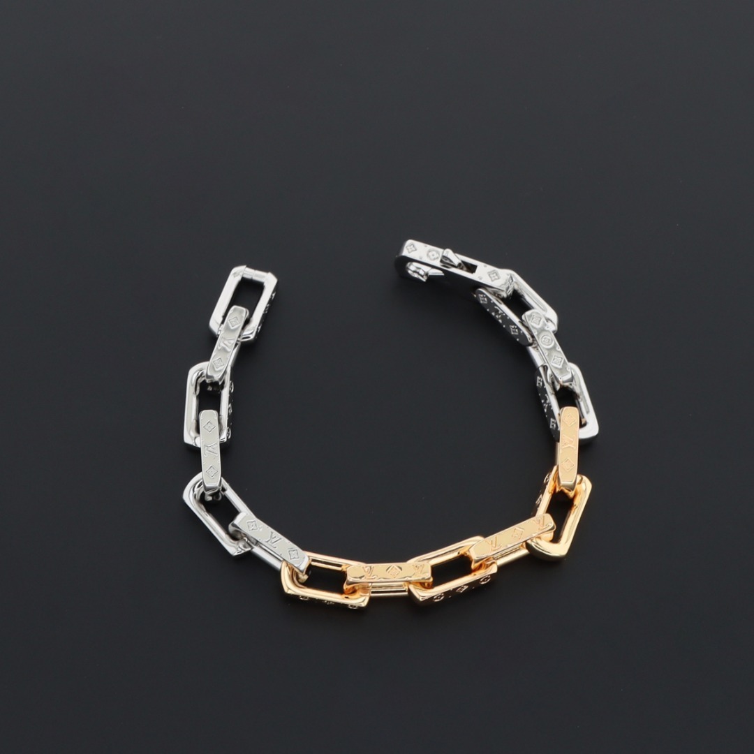 EM Sneakers Louis Vuitton Stainless Steel Metal Bracelets Men's Gold/Silver