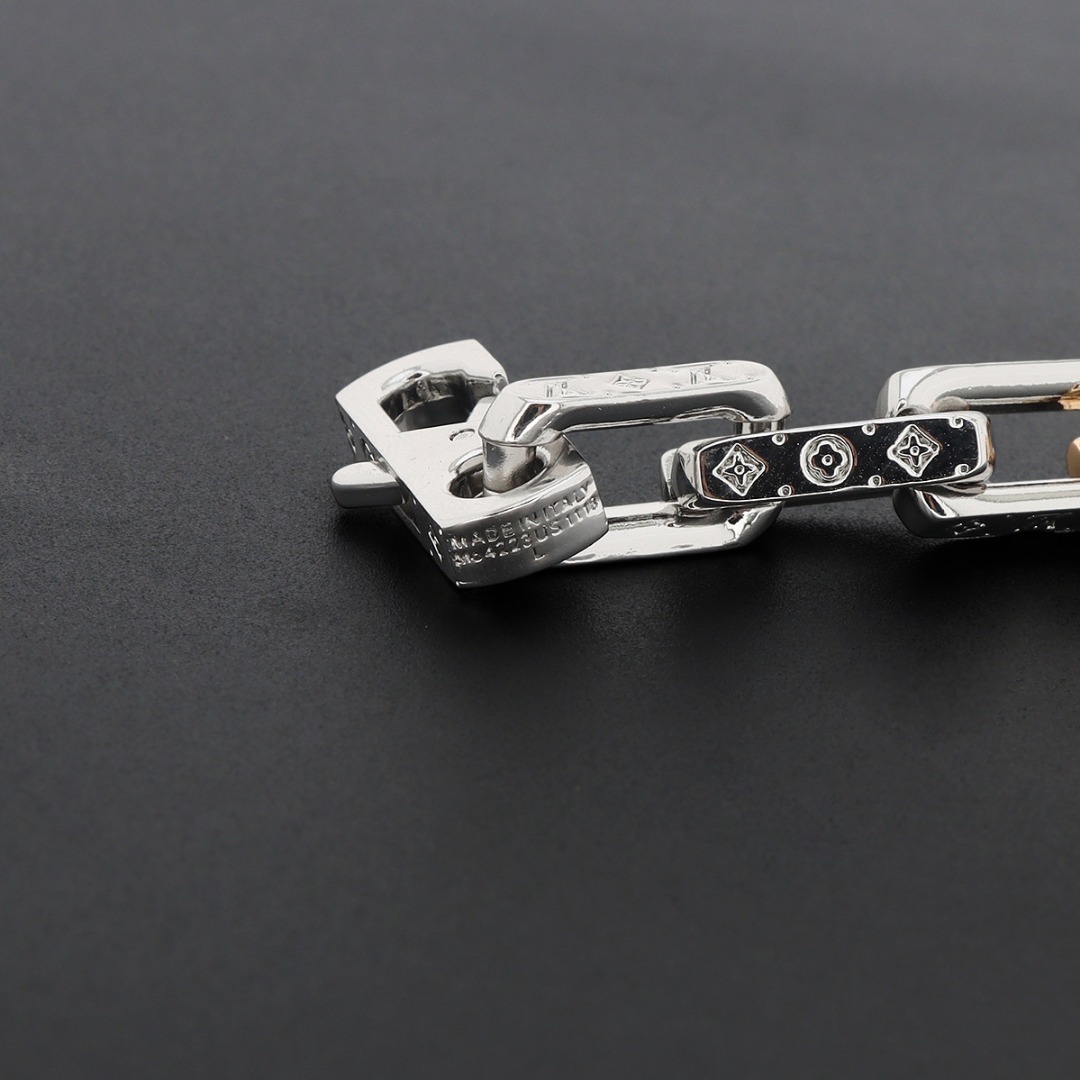 EM Sneakers Louis Vuitton Stainless Steel Metal Bracelets Men's Gold/Silver