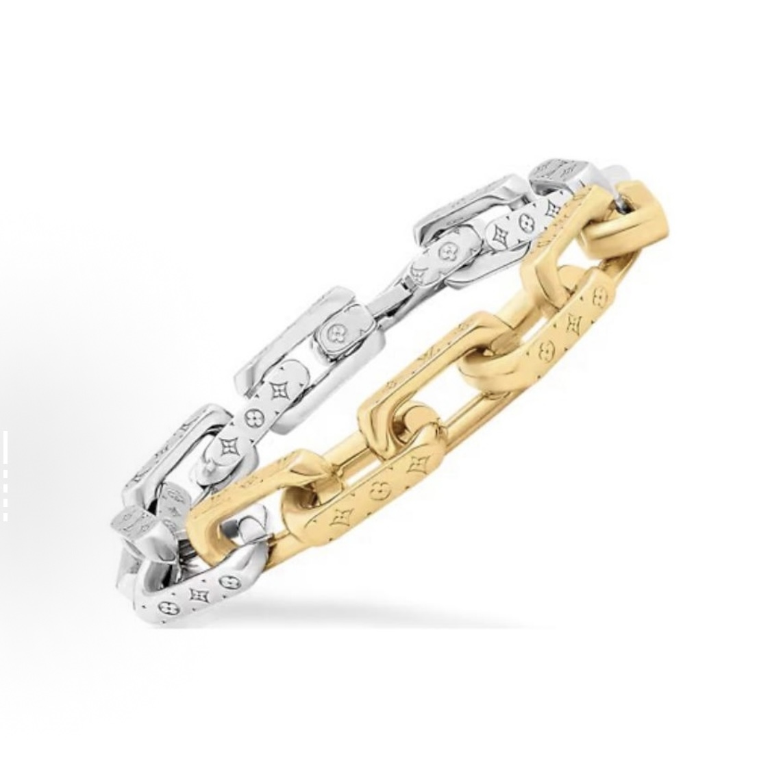 EM Sneakers Louis Vuitton Stainless Steel Metal Bracelets Men's Gold/Silver