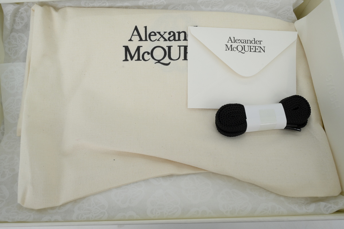 EM Sneakers Alexander McQueen Sneaker Black and White Background