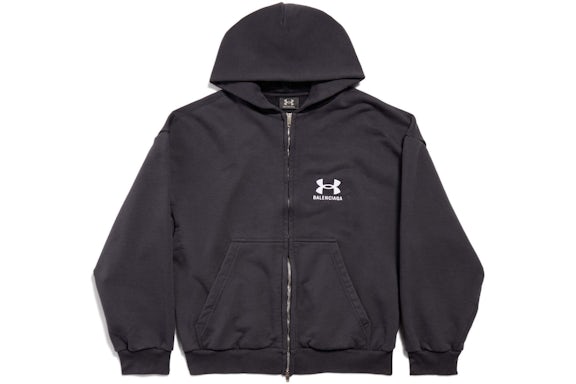 EM Sneakers Balenciaga x Under Armour Zip-Up Hoodie Regular Fit Black/White
