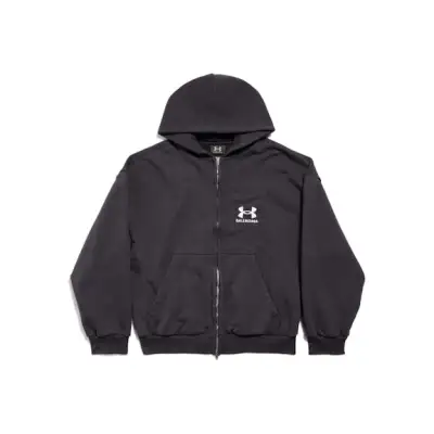 EM Sneakers Balenciaga x Under Armour Zip-Up Hoodie Regular Fit Black/White 01