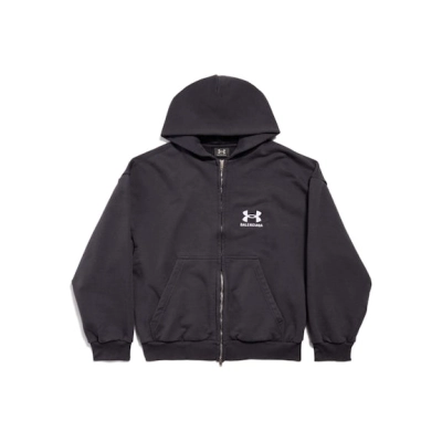 EM Sneakers Balenciaga x Under Armour Zip-Up Hoodie Regular Fit Black/White 01