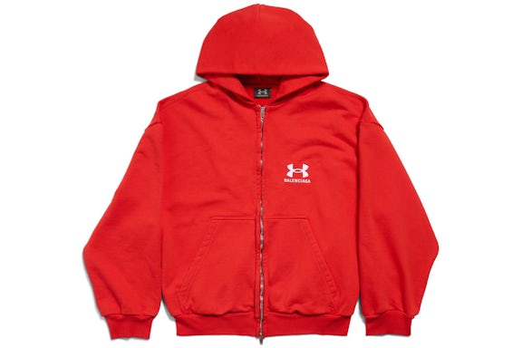 EM Sneakers Balenciaga x Under Armour Zip-Up Hoodie Regular Fit Red/White