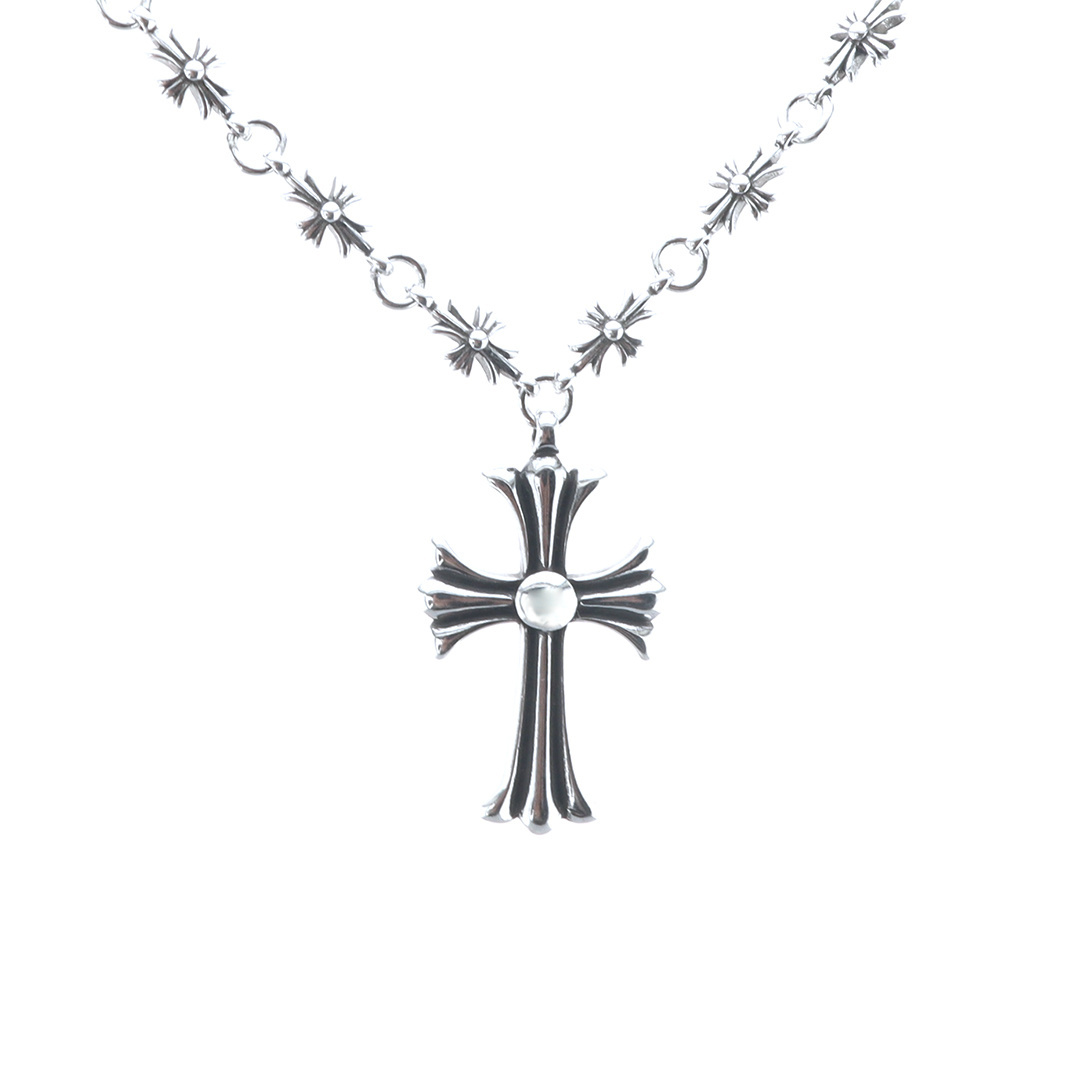 EM Sneakers Chrome Hearts 925 Sterling Silver Cross Necklace