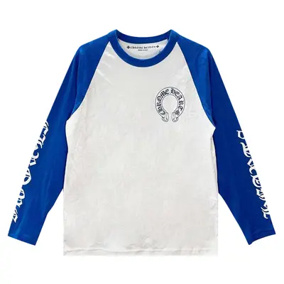 EM Sneakers Chrome Hearts Sanskrit Blue White Long Sleeve T-Shirt