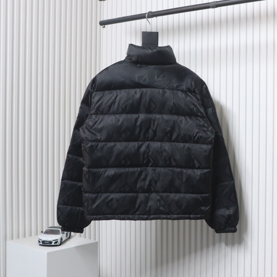 EM Sneakers Dior All-over Geometric Print Stand-up Collar Down Jacket