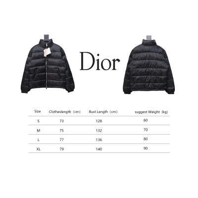 EM Sneakers Dior All-over Geometric Print Stand-up Collar Down Jacket 02