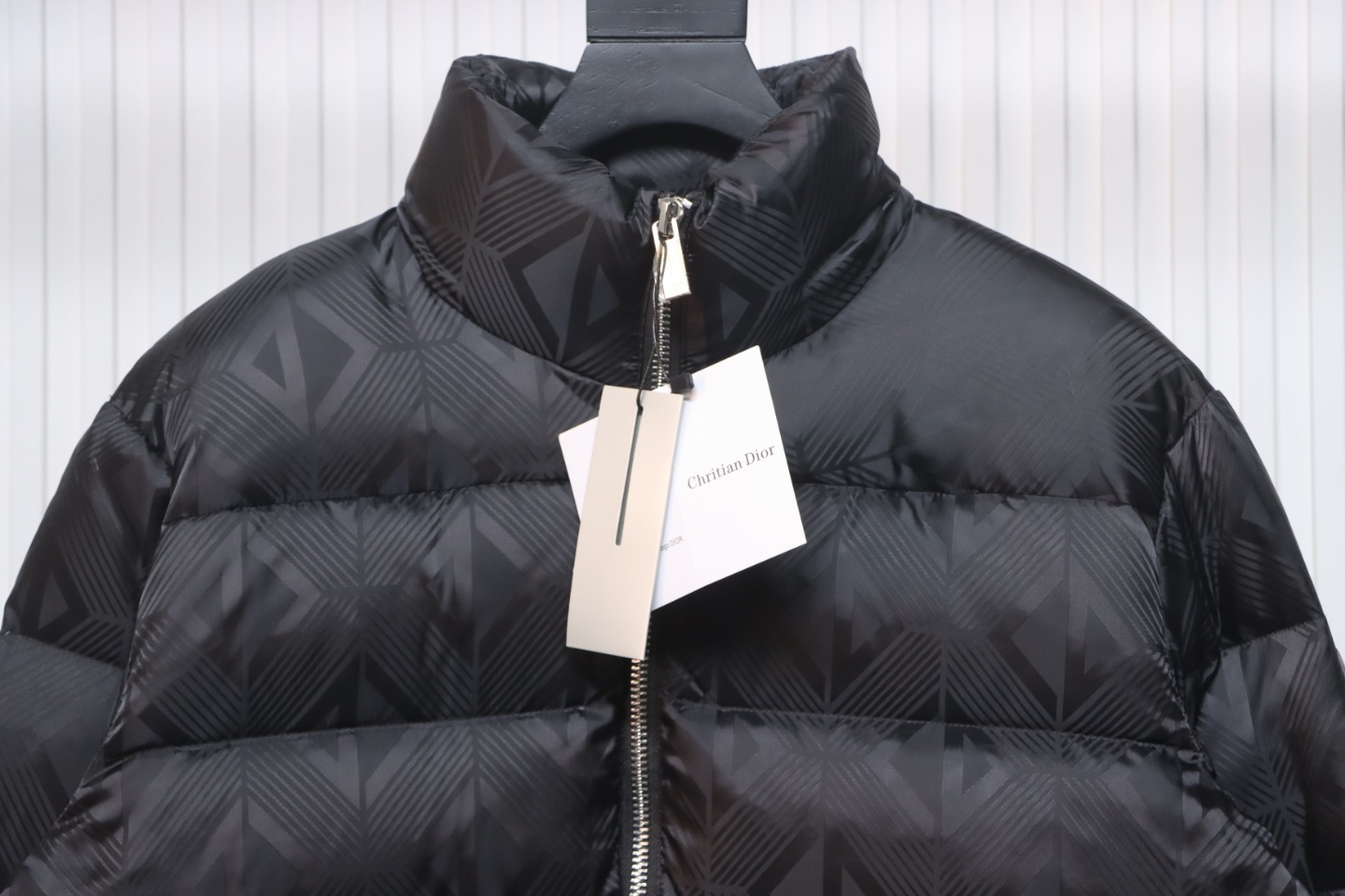 EM Sneakers Dior All-over Geometric Print Stand-up Collar Down Jacket