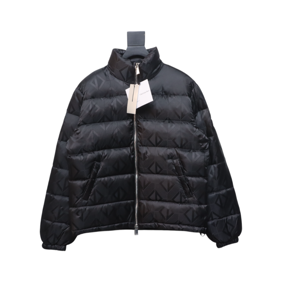 EM Sneakers Dior All-over Geometric Print Stand-up Collar Down Jacket