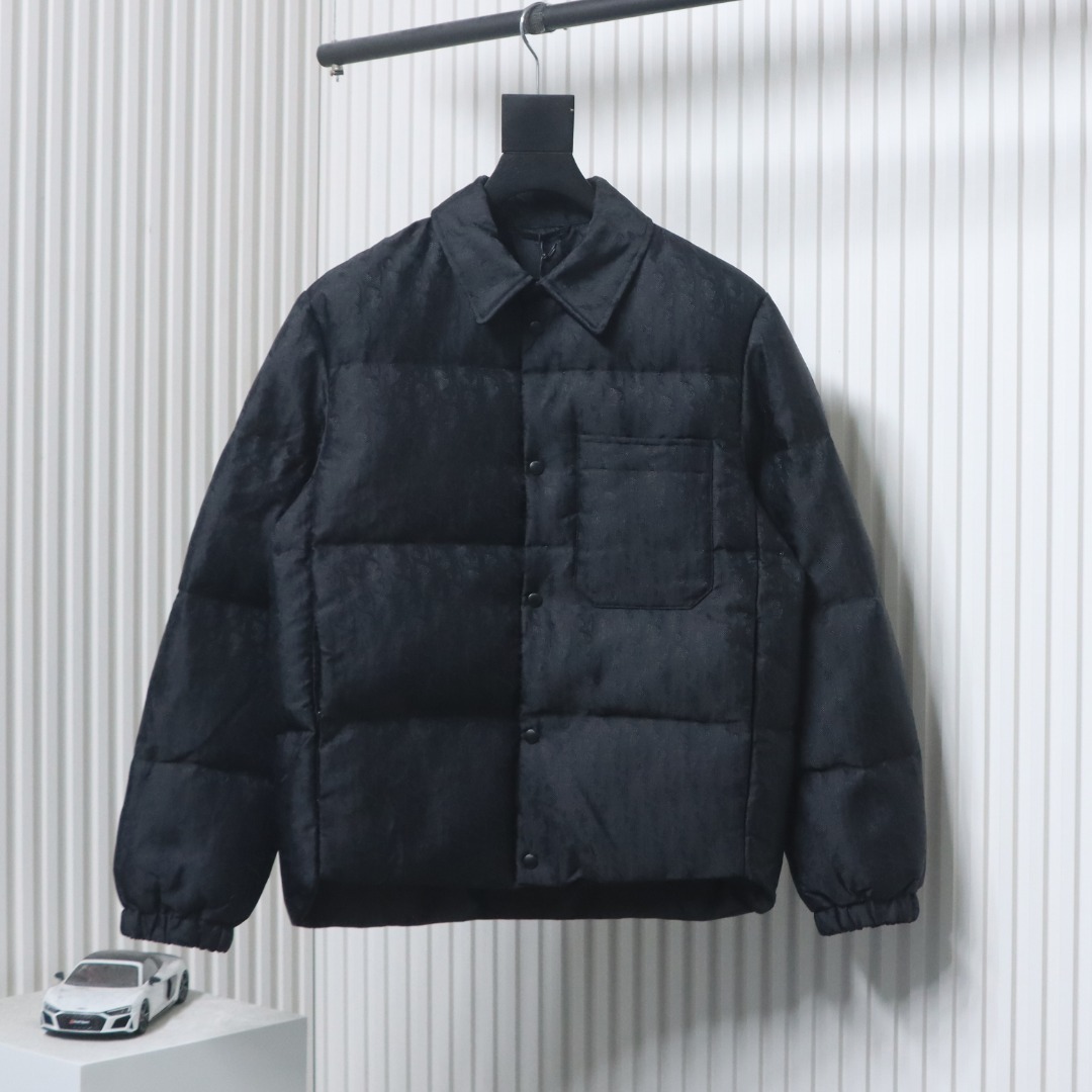 EM Sneakers Dior Oblique Quilted Down Jacket Black Technical Jacquard