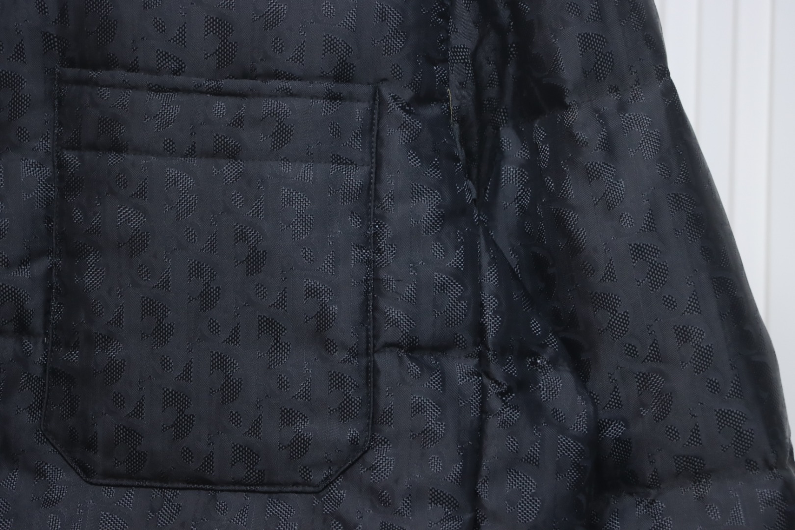 EM Sneakers Dior Oblique Quilted Down Jacket Black Technical Jacquard