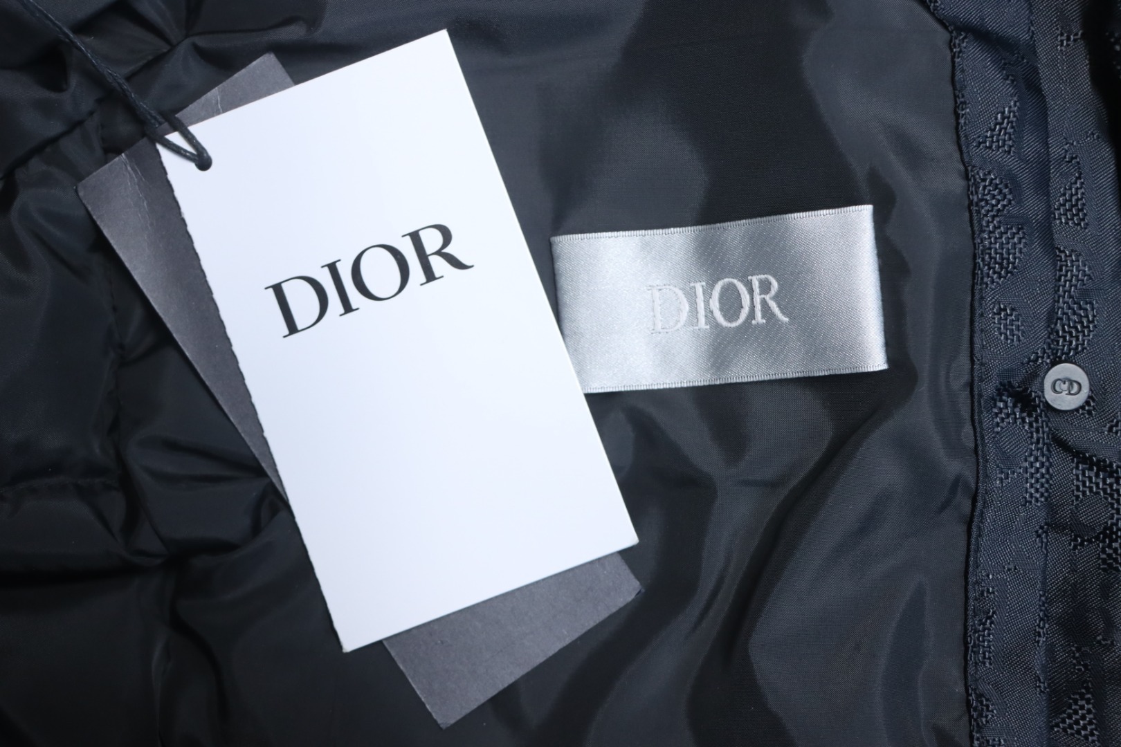 EM Sneakers Dior Oblique Quilted Down Jacket Black Technical Jacquard