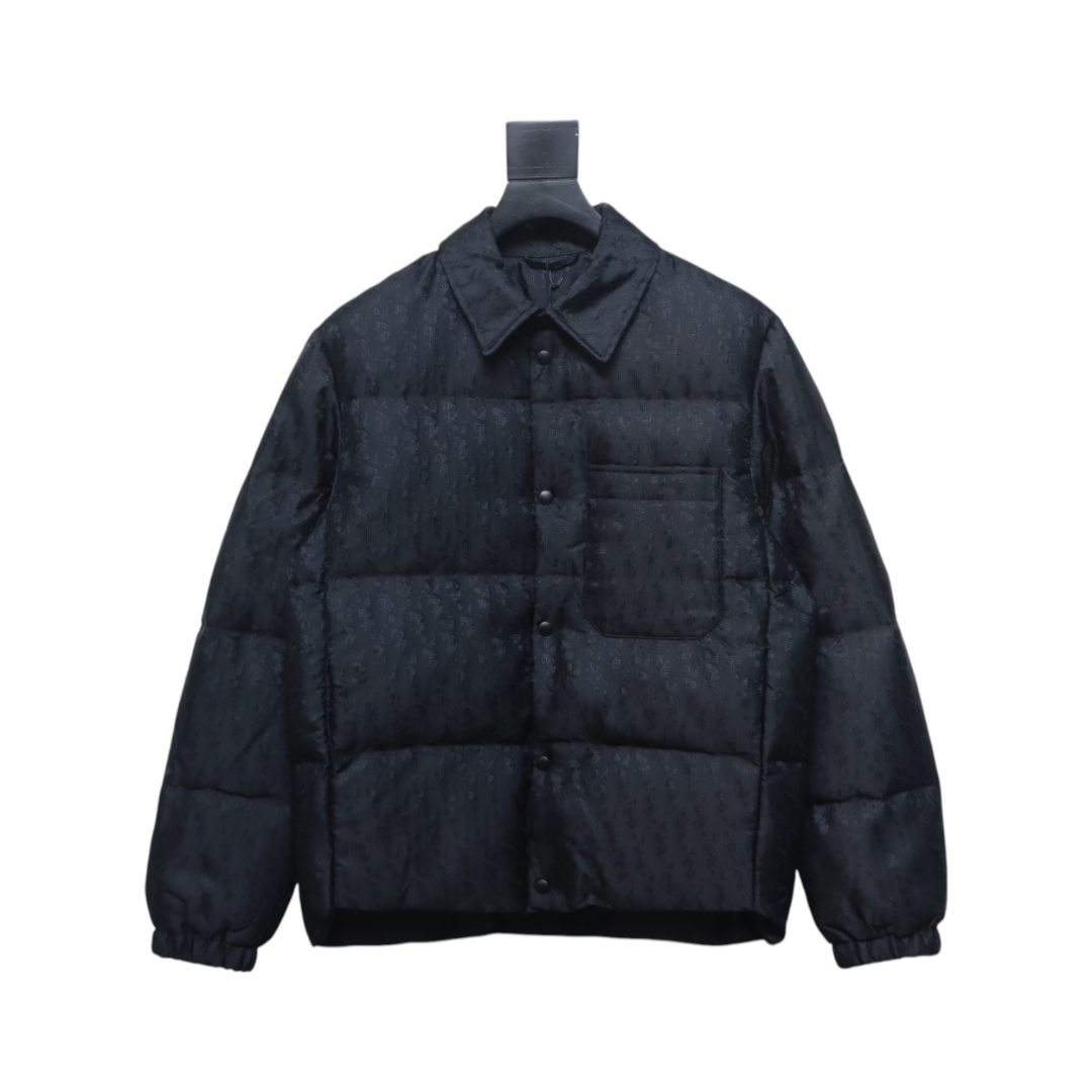 EM Sneakers Dior Oblique Quilted Down Jacket Black Technical Jacquard