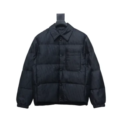 EM Sneakers Dior Oblique Quilted Down Jacket Black Technical Jacquard 01