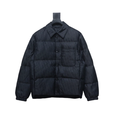 EM Sneakers Dior Oblique Quilted Down Jacket Black Technical Jacquard 01