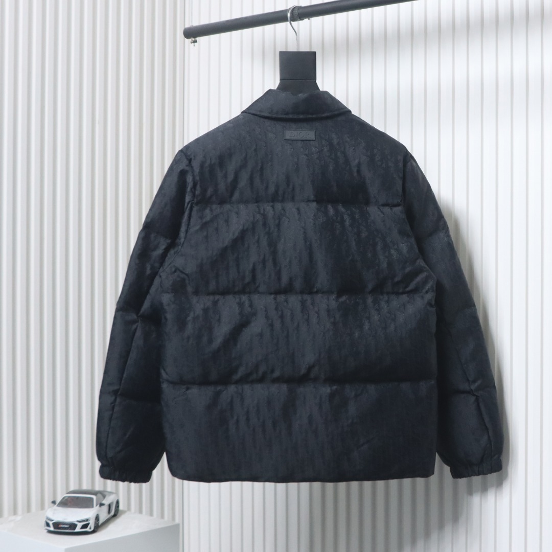 EM Sneakers Dior Oblique Quilted Down Jacket Black Technical Jacquard