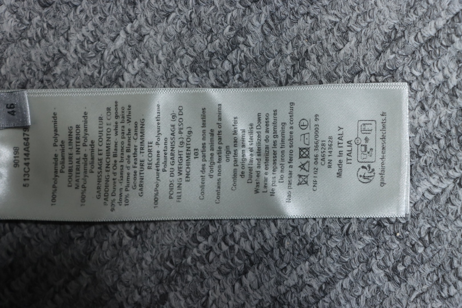 EM Sneakers Dior Oblique Quilted Down Jacket Black Technical Jacquard