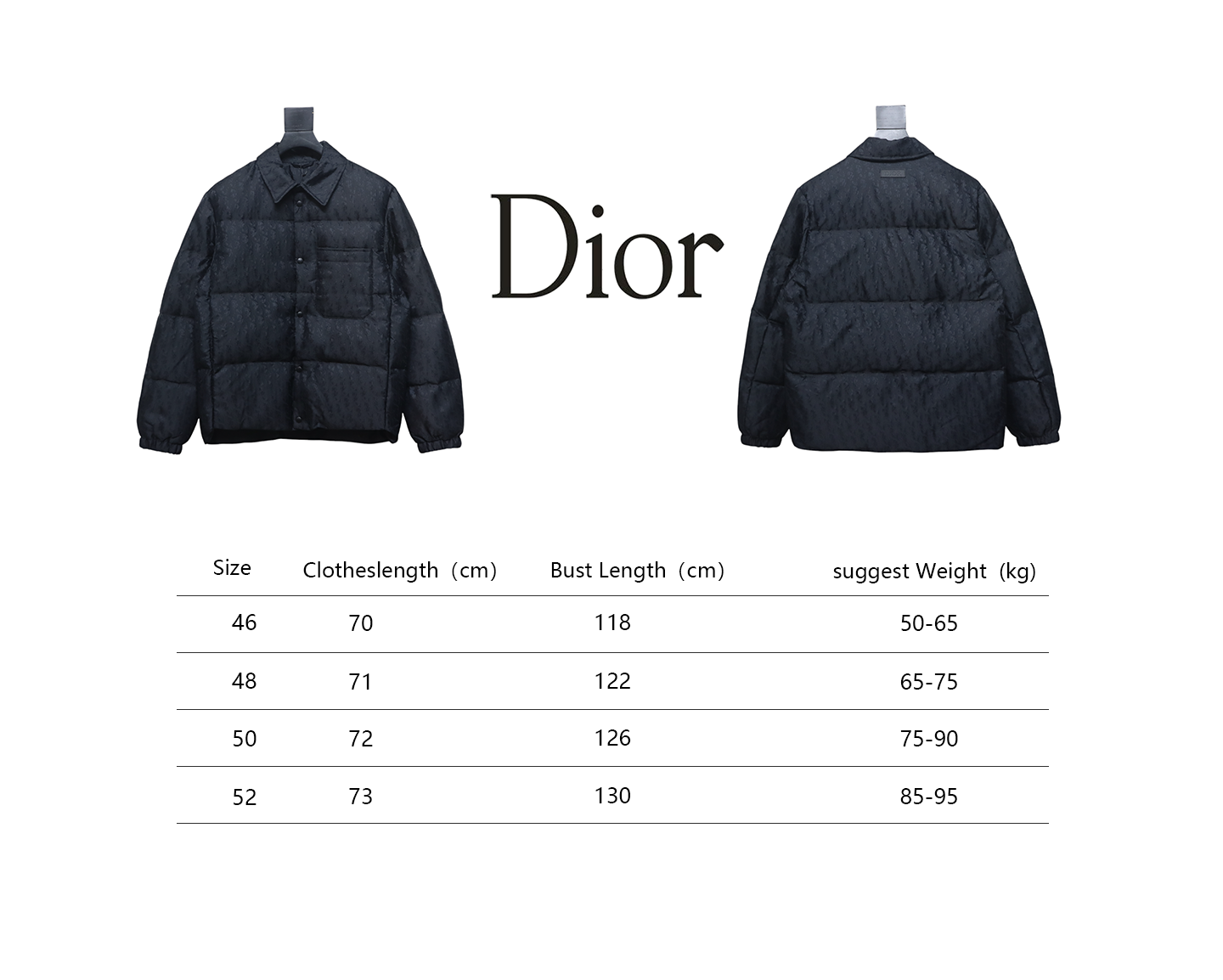 EM Sneakers Dior Oblique Quilted Down Jacket Black Technical Jacquard