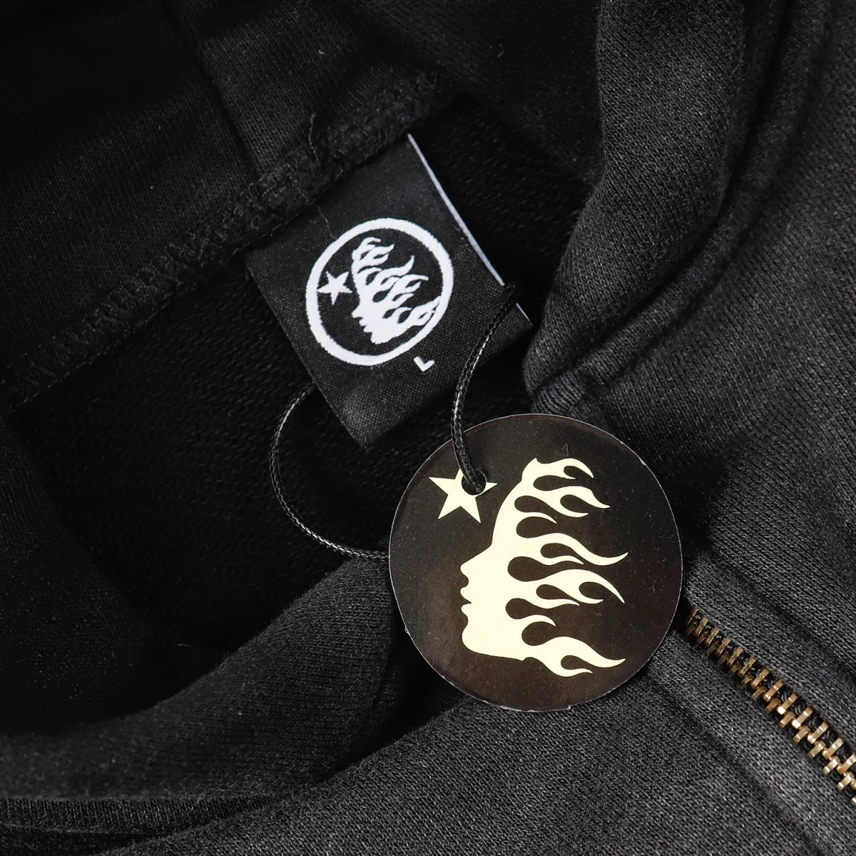 EM Sneakers Hellstar Zip-Up Hoodie Washed Black