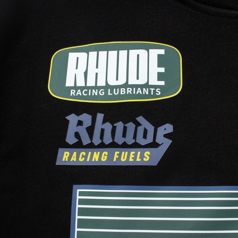 EM Sneakers Rhude Roadway Racing Cotton Hoodie Black