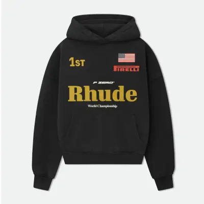 EM Sneakers Rhude World Champ Hoodie Black 01