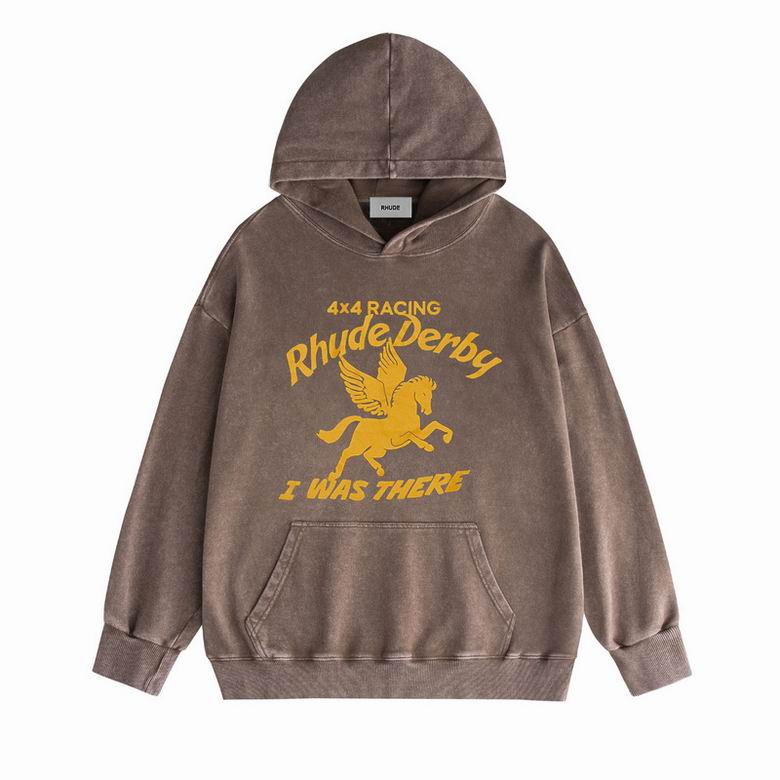 EM Sneakers Rhude Derby Graphic Hoodie Brown