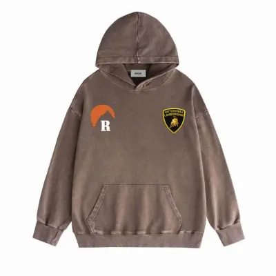 EM Sneakers Rhude X Como Football Hoodie Brown 01