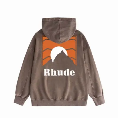 EM Sneakers Rhude X Como Football Hoodie Brown 02