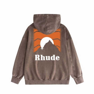 EM Sneakers Rhude X Como Football Hoodie Brown 02