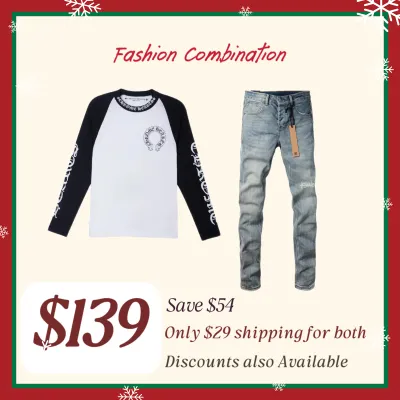 [Any Long-Sleeved Tee + Any Jean] Combo Set 01