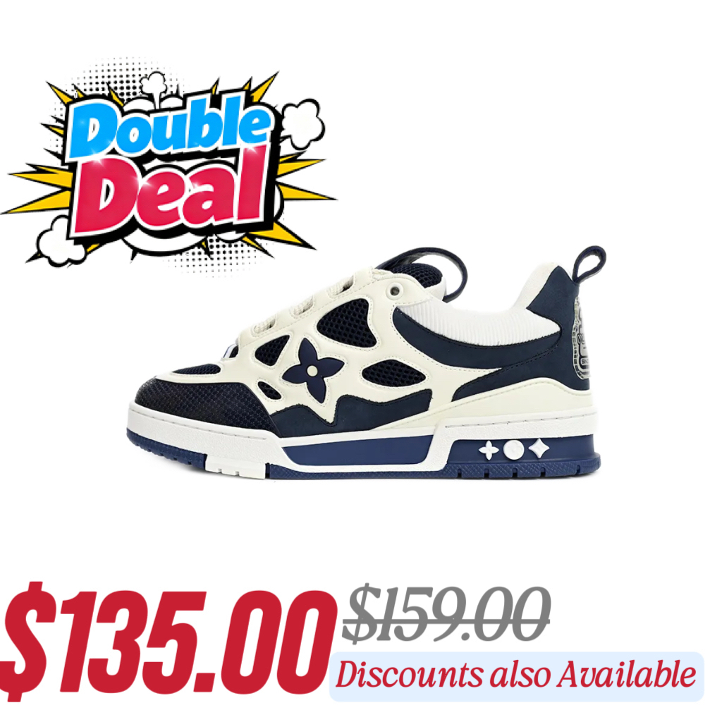 EM Sneakers Louis Vuitton LV Skate Sneaker Marine White